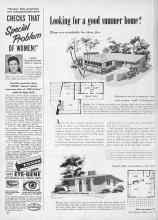 Better Homes & Gardens June 1954 Magazine Article: Looking for a good summer home?