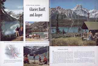 Better Homes & Gardens June 1954 Magazine Article: A three-in-one vacation: Glacier, Banff, and Jasper