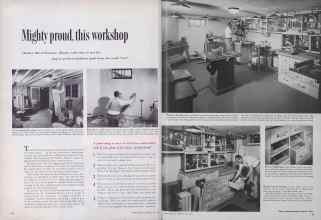Better Homes & Gardens July 1954 Magazine Article: Mighty proud, this workshop