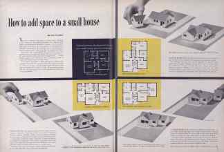 Better Homes & Gardens July 1954 Magazine Article: How to add space to a small house