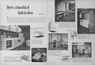 Better Homes & Gardens July 1954 Magazine Article: Here's a houseful of built-in ideas