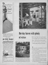 Better Homes & Gardens August 1954 Magazine Article: Hot-day haven with plenty of extras
