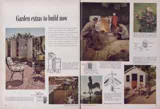 Better Homes & Gardens August 1954 Magazine Article: Garden extras to build now