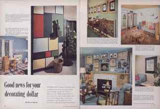 Better Homes & Gardens August 1954 Magazine Article: Good news for your decorating dollar