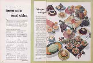 Better Homes & Gardens August 1954 Magazine Article: Fruits--your calorie pals