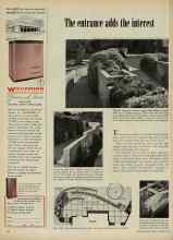 Better Homes & Gardens September 1954 Magazine Article: Tin; entrance adds the interest