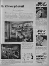 Better Homes & Gardens September 1954 Magazine Article: This little room gets around