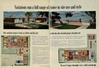 Better Homes & Gardens September 1954 Magazine Article: Variations ran a full range of choice in site use and style