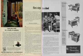 Better Homes & Gardens September 1954 Magazine Article: First steps to school