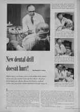 Better Homes & Gardens October 1954 Magazine Article: New dental drill doesn't hurt!