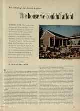 Better Homes & Gardens October 1954 Magazine Article: The house we couldn't afford