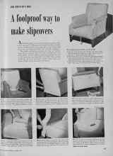 Better Homes & Gardens October 1954 Magazine Article: A foolproof way to make slipcovers