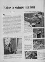 Better Homes & Gardens November 1954 Magazine Article: It's time to winterize your home
