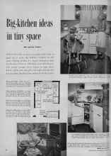 Better Homes & Gardens November 1954 Magazine Article: Big-kitchen ideas in tiny space