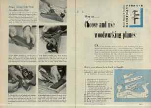 Better Homes & Gardens November 1954 Magazine Article: How to Choose and use woodworking planes