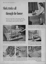 Better Homes & Gardens November 1954 Magazine Article: How-to for the homemaker-- Slick tricks all through the house