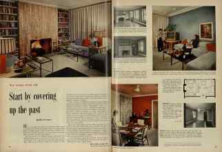 Better Homes & Gardens November 1954 Magazine Article: New rooms from old Start by covering up the past