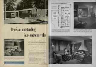 Better Homes & Gardens November 1954 Magazine Article: Here's an outstanding four-bedroom value