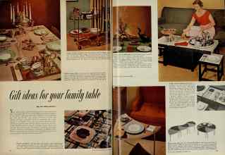 Better Homes & Gardens November 1954 Magazine Article: Gift ideas for your family table