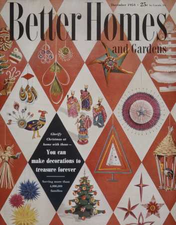 Better Homes & Gardens December 1954 Magazine Cover