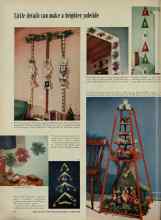 Better Homes & Gardens December 1954 Magazine Article: Little details can make a brighter yuletide