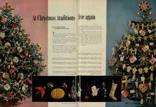 Better Homes & Gardens December 1954 Magazine Article: At Christmas, traditions live again