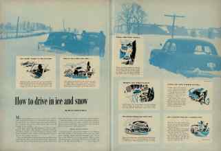 Better Homes & Gardens December 1954 Magazine Article: How to drive in ice and snow
