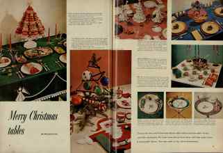 Better Homes & Gardens December 1954 Magazine Article: Merry Christmas tables