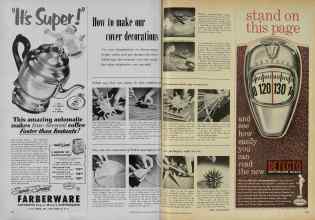 Better Homes & Gardens December 1954 Magazine Article: How to make our cover decorations