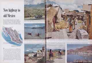 Better Homes & Gardens January 1955 Magazine Article: New highway to old Mexico