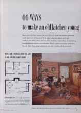 Better Homes & Gardens February 1955 Magazine Article: 66 WAYS to make an old kitchen young