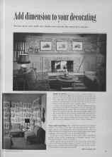 Better Homes & Gardens February 1955 Magazine Article: Add dimension to your decorating