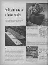 Better Homes & Gardens February 1955 Magazine Article: Build your way to a better garden