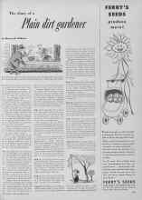 Better Homes & Gardens February 1955 Magazine Article: The diary of a Plain dirt gardener