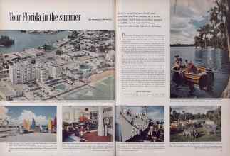 Better Homes & Gardens February 1955 Magazine Article: Tour Florida in the summer