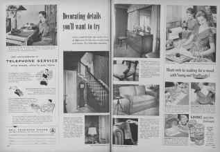Better Homes & Gardens February 1955 Magazine Article: Decorating details you'll want to try