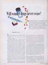 Better Homes & Gardens March 1955 Magazine Article: Will wonder drug's never cease!