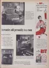 Better Homes & Gardens March 1955 Magazine Article: Accessories add personality to a room
