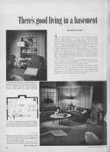 Better Homes & Gardens March 1955 Magazine Article: There's good living in a basement