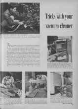 Better Homes & Gardens March 1955 Magazine Article: Tricks with your vacuum cleaner