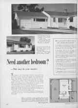 Better Homes & Gardens March 1955 Magazine Article: Need another bedroom?
