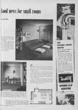 Better Homes & Gardens March 1955 Magazine Article: Good news for small rooms