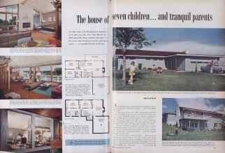 Better Homes & Gardens March 1955 Magazine Article: The house of seven children... and tranquil parents