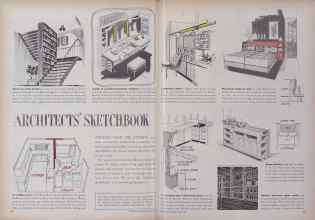 Better Homes & Gardens March 1955 Magazine Article: ARCHITECTS' SKETCHBOOK