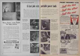 Better Homes & Gardens March 1955 Magazine Article: 15 fast jobs with portable power tools
