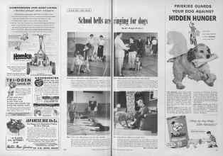 Better Homes & Gardens March 1955 Magazine Article: School bells are ringing for dogs