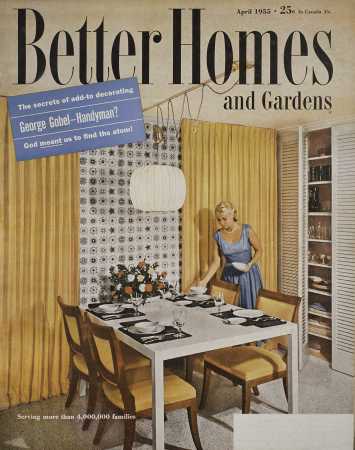 Better Homes & Gardens April 1955 Magazine Cover