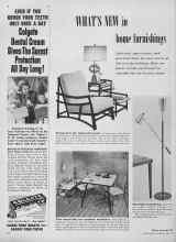 Better Homes & Gardens April 1955 Magazine Article: WHIT'S NEW in home furnishings