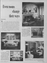 Better Homes & Gardens April 1955 Magazine Article: Even rooms change their ways