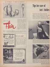 Better Homes & Gardens April 1955 Magazine Article: Tips for care of tots' clothes